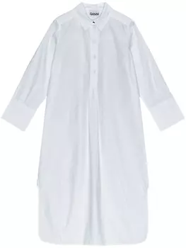 GANNI поплиновая рубашка из органического хлопка, белый