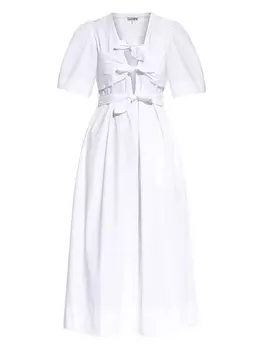 GANNI поплиновое платье, белый