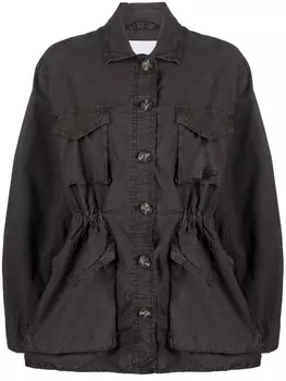 GANNI приталенная куртка, серый