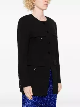 GANNI приталенный блейзер, черный