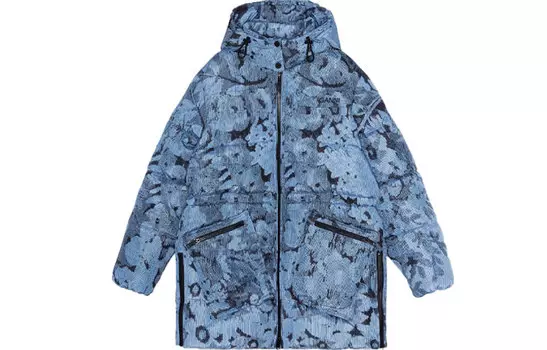 GANNI Пуховик женский синие