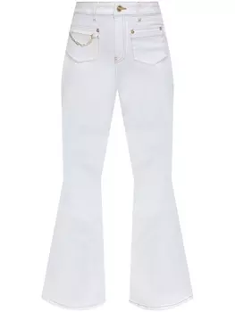 GANNI расклешенные джинсы, белый