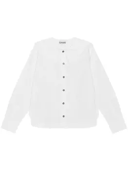 GANNI рубашка с манишкой, белый