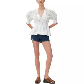 GANNI Рубашка женская белые