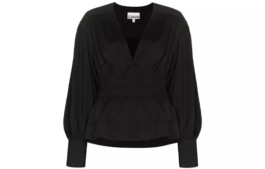 GANNI Рубашка женская черные