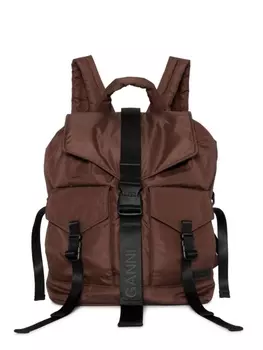 GANNI рюкзак с пряжками, красный