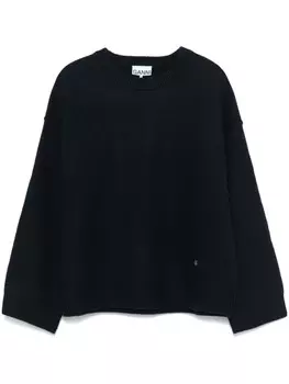 GANNI шерстяной свитер, синий