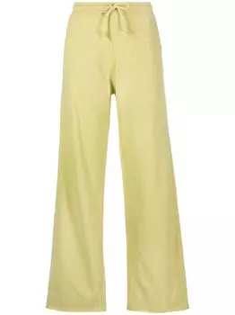 GANNI спортивные широкие брюки из органического хлопка, зеленый