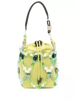 GANNI сумка-ведро Beads, желтый