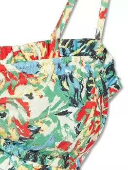 GANNI топ-бандо с оборками, синий