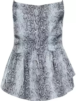 GANNI топ со змеиным принтом, синий