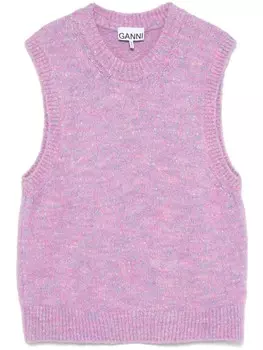 GANNI трикотажный топ, розовый