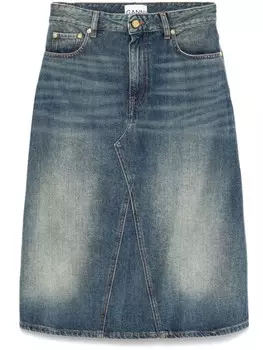 GANNI юбка миди Heavy, синий