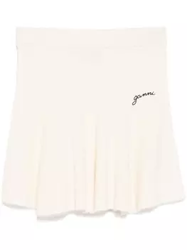 GANNI юбка в рубчик, белый
