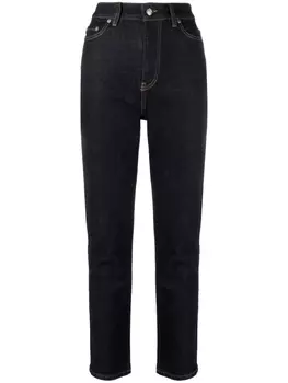 GANNI укороченные джинсы узкого кроя, синий