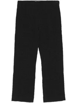 GANNI укороченные фактурные брюки, черный