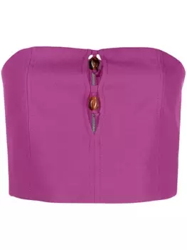 GANNI укороченный топ, фиолетовый