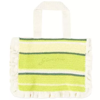 Ganni Вязаная крючком сумка-тоут с оборками