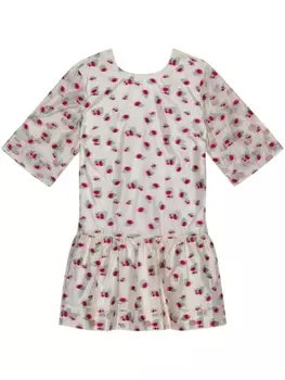 GANNI жаккардовое платье мини, нейтральный цвет