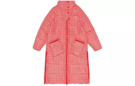 GANNI Женская стеганая куртка, ярко-красная