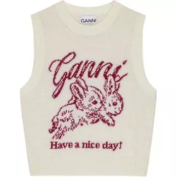 GANNI Женский жилет FW24 White Heron