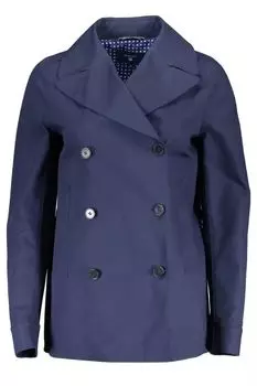 Gant Chic Хлопковая спортивная куртка с логотипом для женщин, синий