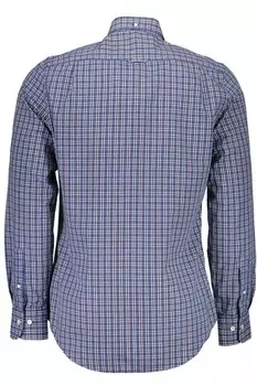 Gant Elegant Slim Fit Мужская рубашка на пуговицах с длинным рукавом, синий