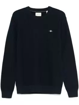 Gant фактурный свитер, синий