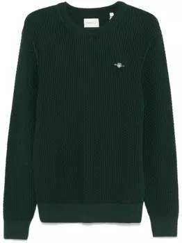 Gant фактурный свитер, зеленый