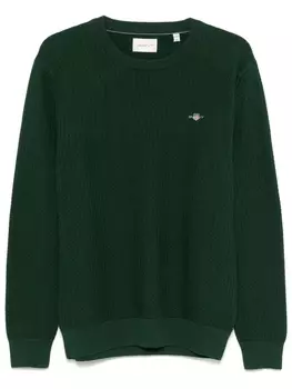 Gant фактурный свитер, зеленый