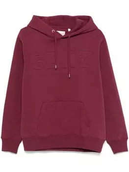 Gant худи с тисненым логотипом, красный