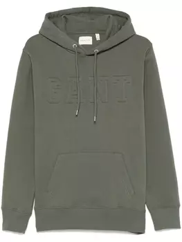 Gant худи с тисненым логотипом, зеленый