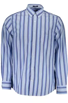 Gant Элегантная мужская рубашка с коротким рукавом, цвет Light Blue