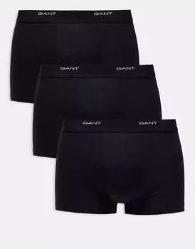GANT, комплект из 3-х спортивных трусов с логотипом на поясе, черного цвета