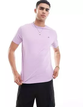 GANT – Сиреневая футболка с вышитым логотипом в виде щита