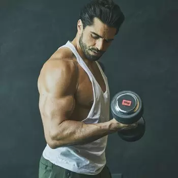 Гантель профессиональная резиновая 2,5-50 кг GORILLA SPORTS