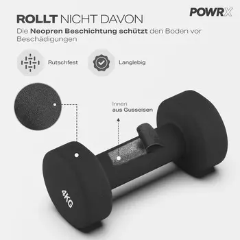 Гантели на пальцы чёрно-оранжевые с поролоном GORILLA SPORTS, черный/манго