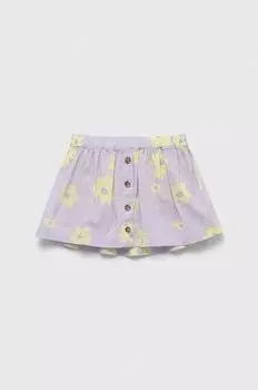 GAP детская льняная юбка, фиолетовый