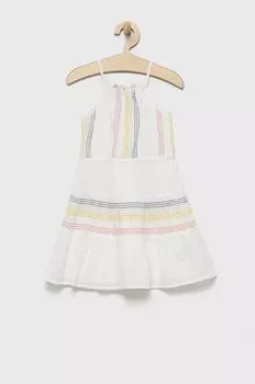 GAP детское хлопковое платье, белый