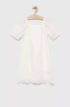GAP детское хлопковое платье, белый