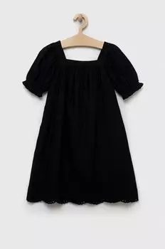 GAP детское хлопковое платье, черный