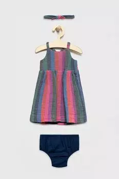 GAP детское хлопковое платье, мультиколор
