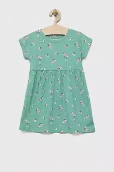 GAP детское хлопковое платье, зеленый