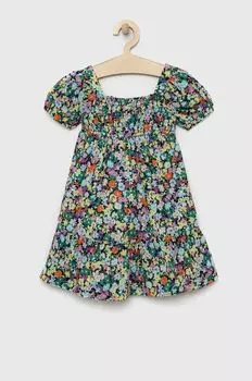 GAP детское хлопковое платье, зеленый