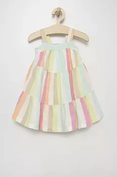 GAP детское льняное платье, мультиколор