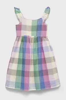 GAP детское льняное платье, мультиколор