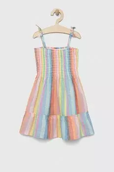 GAP детское льняное платье, мультиколор