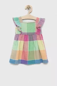 GAP детское льняное платье, мультиколор