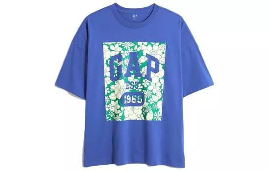 GAP Футболка SS23 унисекс синего цвета