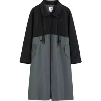 GAP Пальто женское травянисто-зеленое в стиле пэчворк